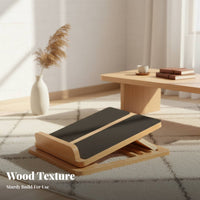 Wooden Slant Board Solid Wood Construction Non-Slip Incline Board for Beginners