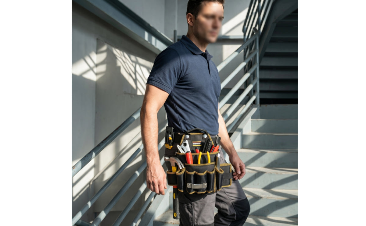 Electrician Tool Pouch with Belt Clip Multi-Pocket Tool Pouch with Belt Clip Heavy Duty Lightweight for Electricians