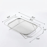 Stainless Steel Colander Retractable Sink Basket, Fine Mesh Kitchen Sink Colander Over Sink for Vegetables Fruits, Extendable Colander Basket