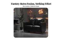 groovedTufted Fanrear Settee Retro Design Booth Seating space-saving Footprint Scalloped outline for Interior Designers, Lounge