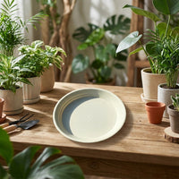 Plant Trays and Drip Tray for Plant Pots, Heavy Duty Melamine Plant Pot Saucers, Indoor Outdoor Floor Standing Use, Square Plant Pot Saucers 35cm