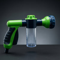 Garden Sprayer with Soap Dispenser for Car Cleaning, Versatile Hose Nozzle with 8 Spray Patterns for Car Wash, Includes 100ml Car Foam Bottle