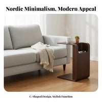 C-Shaped Table Nordic Aesthetic Home Furnishing Space-Saving for Bedroom