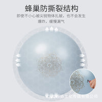 Thickened Anti-Burst Yoga Ball with Printed Gold Patterns for Pilates & Exercise
