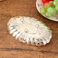 Decorative Oval Tray Shallow Oval Metal Tray Polished Finish