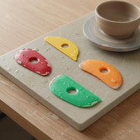 6 Pieces Silicone Pottery Rib Set Multi-Functional Ceramic Modeling Tool Kit