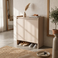 Solid Wood Shoe Storage Unit Removable Shelf Entryway Shoe Storage Unit Open Bottom Footwear Organizer for Hallway