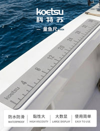 KOETSU Folding Fish Ruler, Portable, Waterproof, Adhesive, for Fishing and Measuring