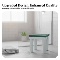 Slatted Plastic Footstool Non-Slip Shower Seat Sturdy and Long-Lasting for Spa