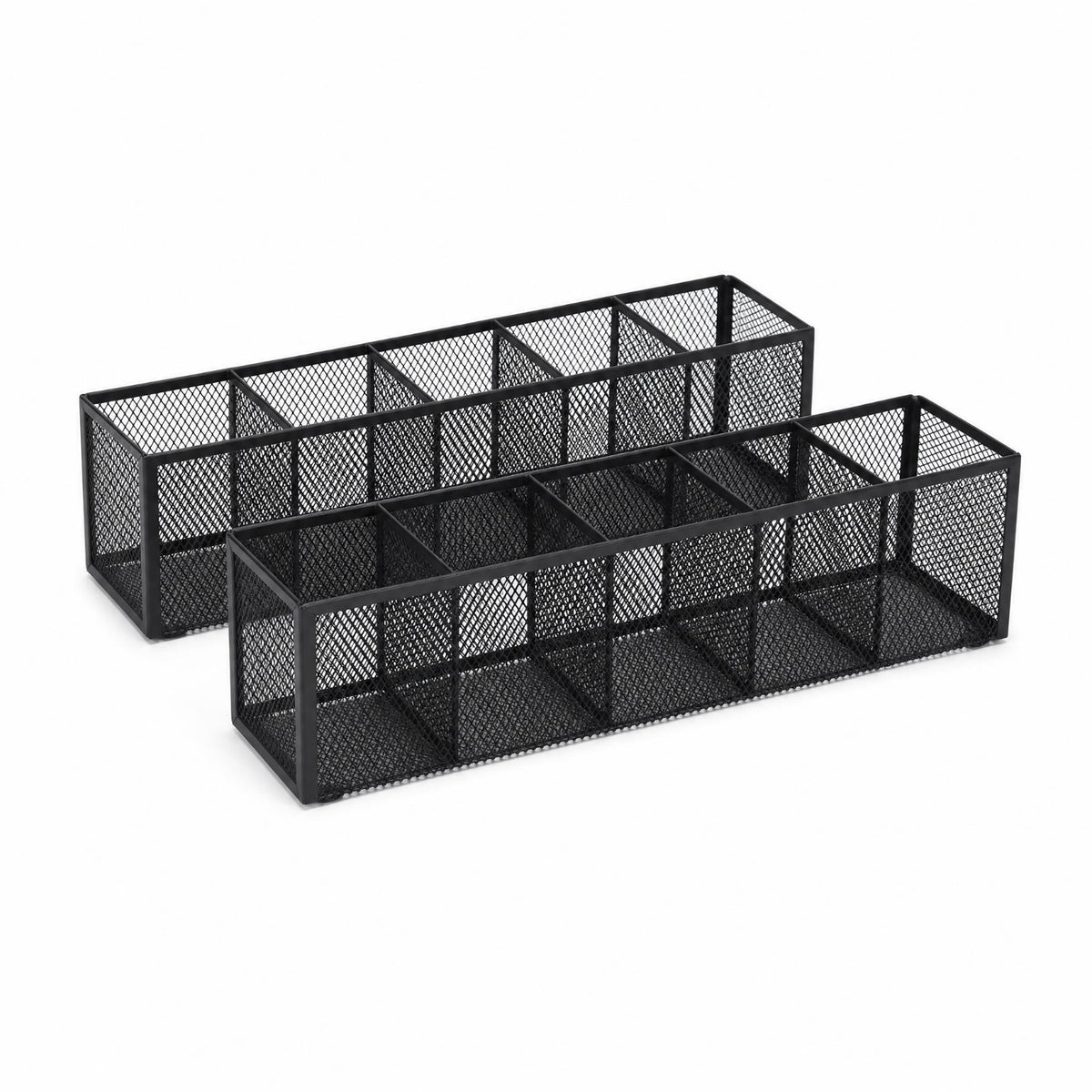 2 Pieces Mesh Desk Organizer Divided Stationery Holder Sturdy for Professionals