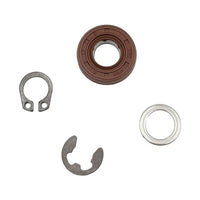 4 Pieces Oil Seal with Clips Nitrile Rubber Shaft Seal Kit Galvanized Retaining Clip Set for Mechanics