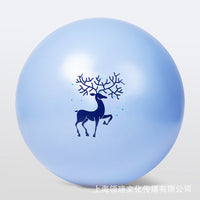 Thickened Anti-Burst Yoga Ball with Printed Gold Patterns for Pilates & Exercise