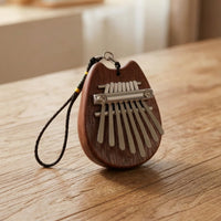 Mini Thumb Piano Wooden 8 Key Thumb Piano Portable Instrument for Kids, Music Lovers, Travel