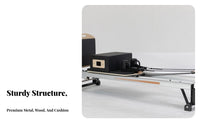 Full-Body Workout Pilates Reformer Adjustable Resistance Core Training Bed Strong Load-Bearing Pilates Reformer Bed Space-Saving Design for Adults, Women, Mind-Body Practice Studio