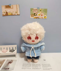 20cm Doll Clothes Set: Hooded Sweatshirt & Jeans for Cotton Dolls