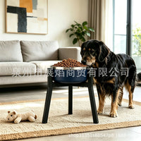 Adjustable Dog Bowl Stand for Large Dogs, Raised Pet Food and Water Bowl Holder, Iron