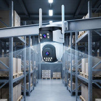 Cellular Triple-Lens Security Camera Motorized Three-Lens Security Camera for Homeowners, Builders, Farmers, Yards, Driveways, Construction Sites, Farms