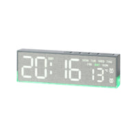 Temperature Display Multi Function Bedside Timepiece 12/24 Hour Format Night Light Alarm Timepiece for Bedroom, Office