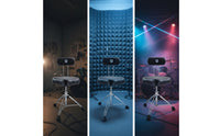 Drum Stool with Backrest Height Adjustable Drum Throne with Backrest Ergonomic Furniture for Keyboard Instrumentalists, Stage Performance