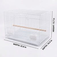 Bird Cage and Parrot Cage, Single Level Rectangular Guinea Pig Cage and Pigeon Cage, Folding Indoor Pet Cage for Budgie Parakeet, Pack of 20