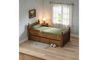 1:12 Scale Wooden Bed Artisanal for Miniature Scene