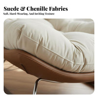 Tufted Rotate Lounger Modern Design Accent Chair Deep Padding Ing Wide Seat for Parents, Office Workers, Living Room, Nursery