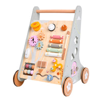 Multifunction Baby Push Toy with Activity Board Interactive Baby Push Toy with Activity Panel Educational Push Toy Sensory for Toddlers, Babies, Infants, Playroom, Nursery