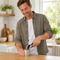 Manual Can Opener Ergonomic Handles Kitchen Tool Hanging Holes
