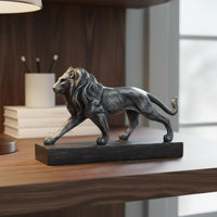 Lion Statue Luxury Look Resin Lion Figurine Gift Idea for Study, Office