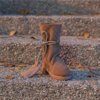 BJD Doll Boots PU Leather Brown Suede Doll Boots Wear Resistant Miniature Toy for Display