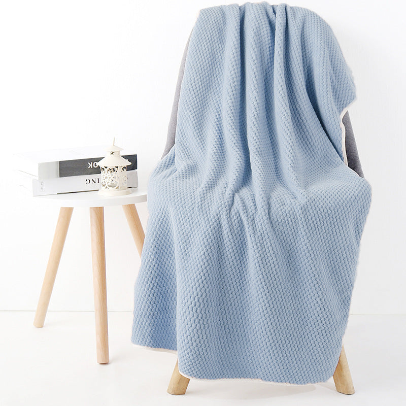 Wearable Pineapple Pattern Bath Towel, Thick Soft Absorbent Coral Fleece Beach Towel for Men and Women