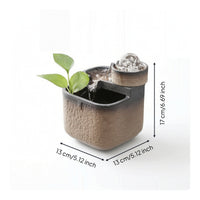 Desktop Water Fountain USB-Powered Tabletop Fountain with Sphere Glazed for Desk
