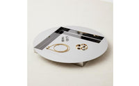 Oval Serving Tray Mirror Finish Mirrored Tray Decorative for Vanity