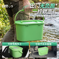 钓哈哈溪流桶双层带盖加厚可做人路亚钓鱼桶野钓装鱼活鱼桶批发