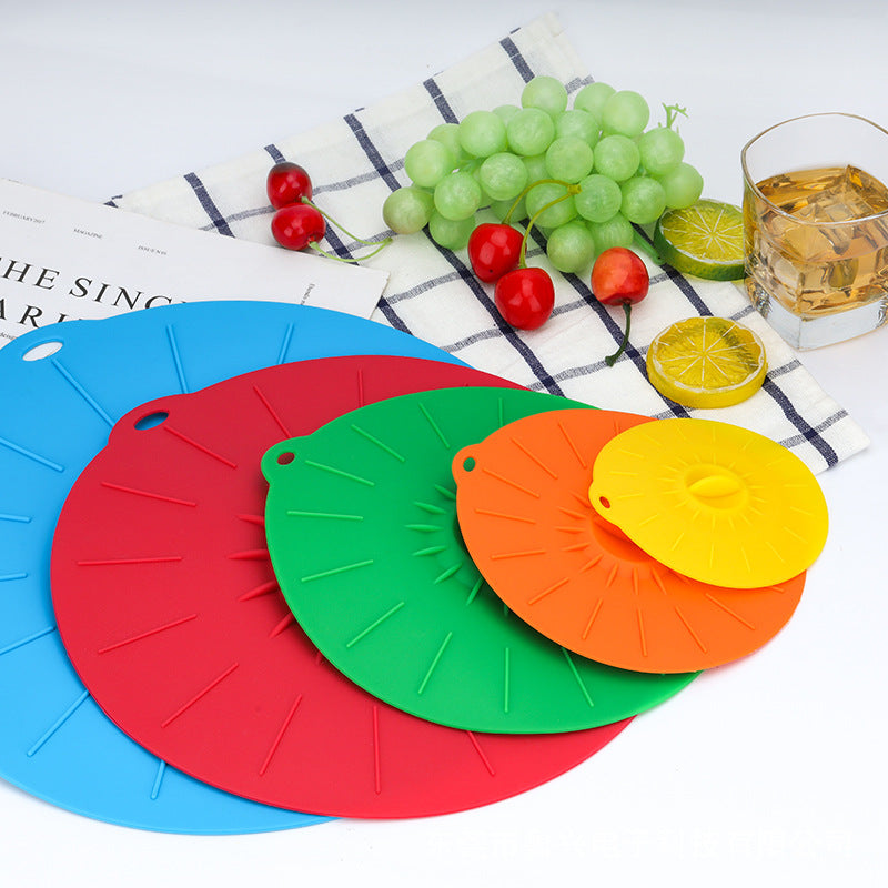 Reusable Silicone Food Storage Lids Set - Leak-Proof, High-Temperature Resistant, Multi-Size for Bowls & Containers
