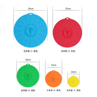 Reusable Silicone Food Storage Lids Set - Leak-Proof, High-Temperature Resistant, Multi-Size for Bowls & Containers