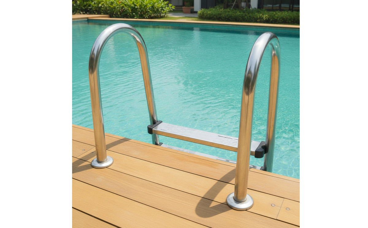 Stainless Steel Pool Ladder Step with Screws Universal Pool Ladder Step Replacement Sturdy Hardware Corrosion-Resistant