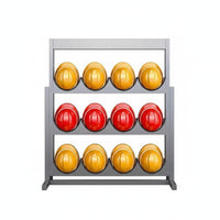 Hard Hat Storage Cabinet Anti-Rust Helmet Rack Rustproof Construction Helmet Organizer for Site Managers, Electricians, Garage, Outdoor, Office