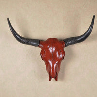 Resin Faux Bull Head Wall Decor Sculpture for Home and Office