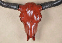 Resin Faux Bull Head Wall Decor Sculpture for Home and Office