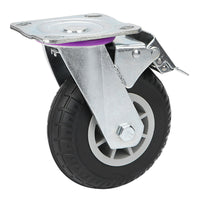 Heavy Duty Swivel Caster Wheels with Solid Rubber for Carts and Trolleys, 4-8 Inch