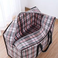 135L Waterproof Storage Bags with Reinforced Woven Handles, Heavy Duty Moving Bags for Bedding and Clothes, Reusable Cubic Sealable Closure Design