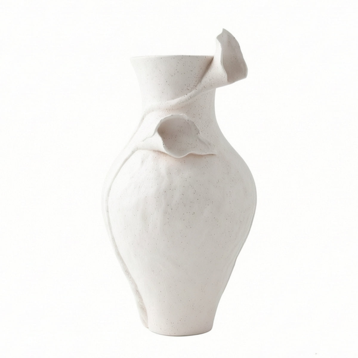 Decorative Ceramic Vase Handmade Ceramic Flower Vase Minimalist Artistic Flower Vessel for Tabletop