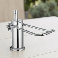 Salon Chair Hydraulic Pump Chrome-Finished Hydraulic Lift Mechanism Vertical Hardware for Hair Stylists