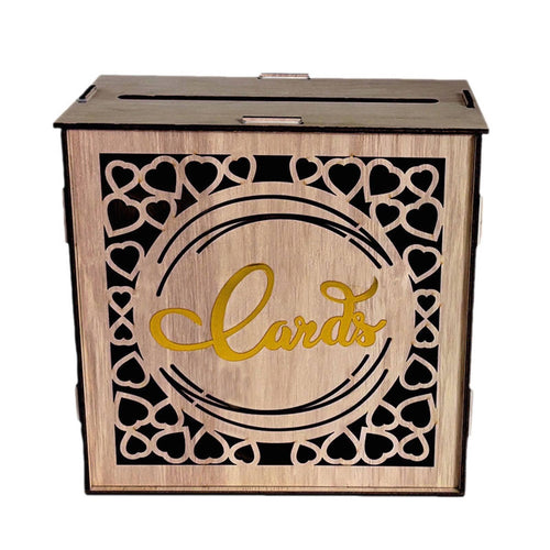 Wooden Wedding Card Box Decorative Design Event Decor Party Centerpiece