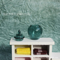 Miniature Dollhouse Glass Candy Jar Model for Food Play Scenes
