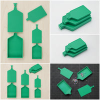 3 Pieces Nested Diamond Painting Drill Tray Stackable Bead Sorting Tray with Spout Ribbed for Crafters
