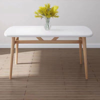 Rectangular Dining Table Set Dining Table Dining Chair Kitchen Table Space Saving Sturdy Construction Suitable for Restaurant Coffee Shop Morning Corner Home Decoration
