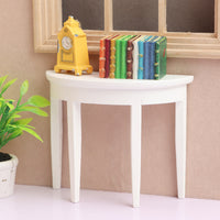 1:12娃娃屋dollhouse迷你家具玩偶模型微缩场景摆件半边台小桌子