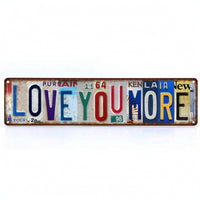 Wall Sign Vintage Metal Sign Rectangular for Living Room